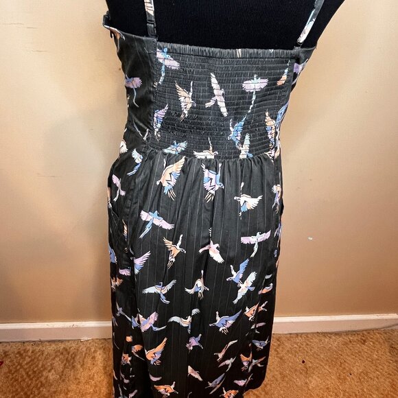 Free People Midi Dress Parrot Size 6 Sunshine of Your Love Printed A-Line Dress - Picture 10 of 16